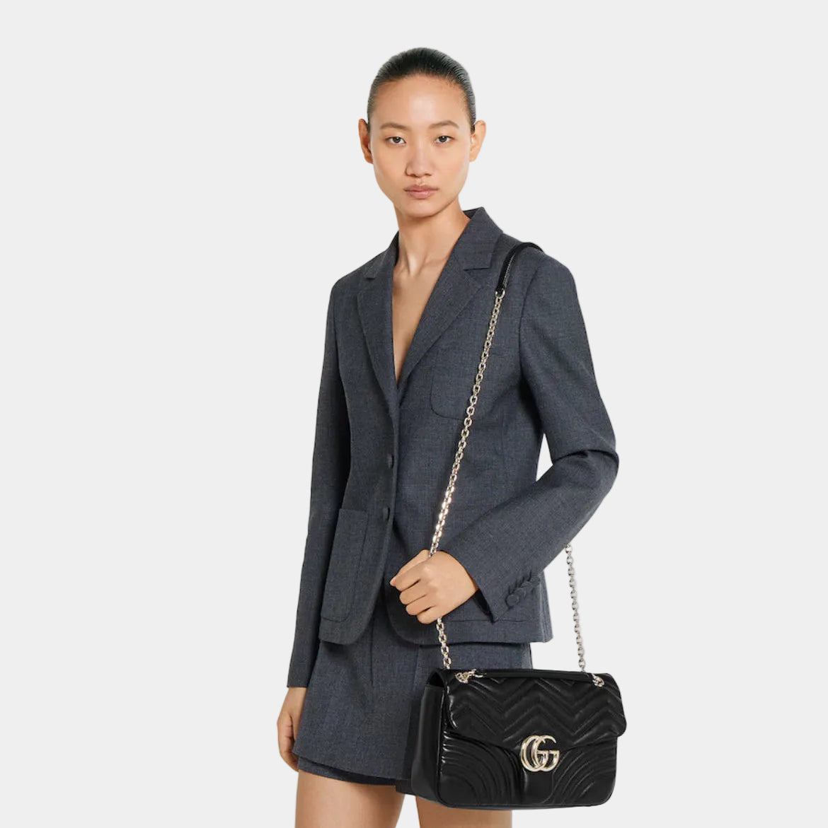 Sac à Épaule Grand Format à Motif GG Marmont