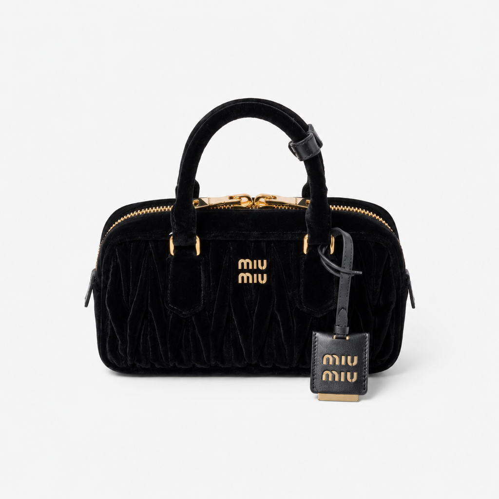 Sac Arcadie en Velours Matelassé