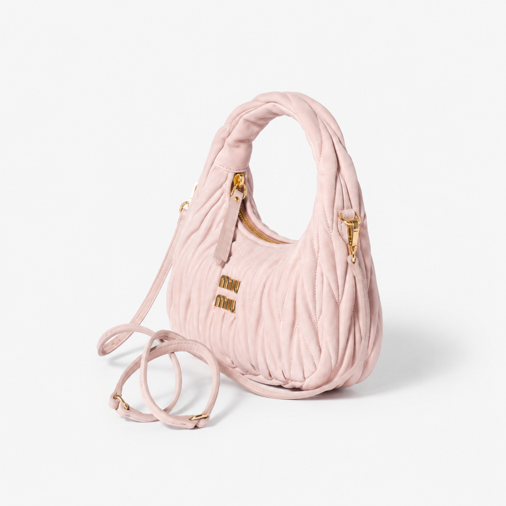 Mini sac Wander en Velours Matelassé