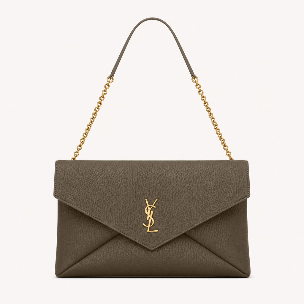 Cassandre Large Pochette à Chaîne en Cuir d'Agneau