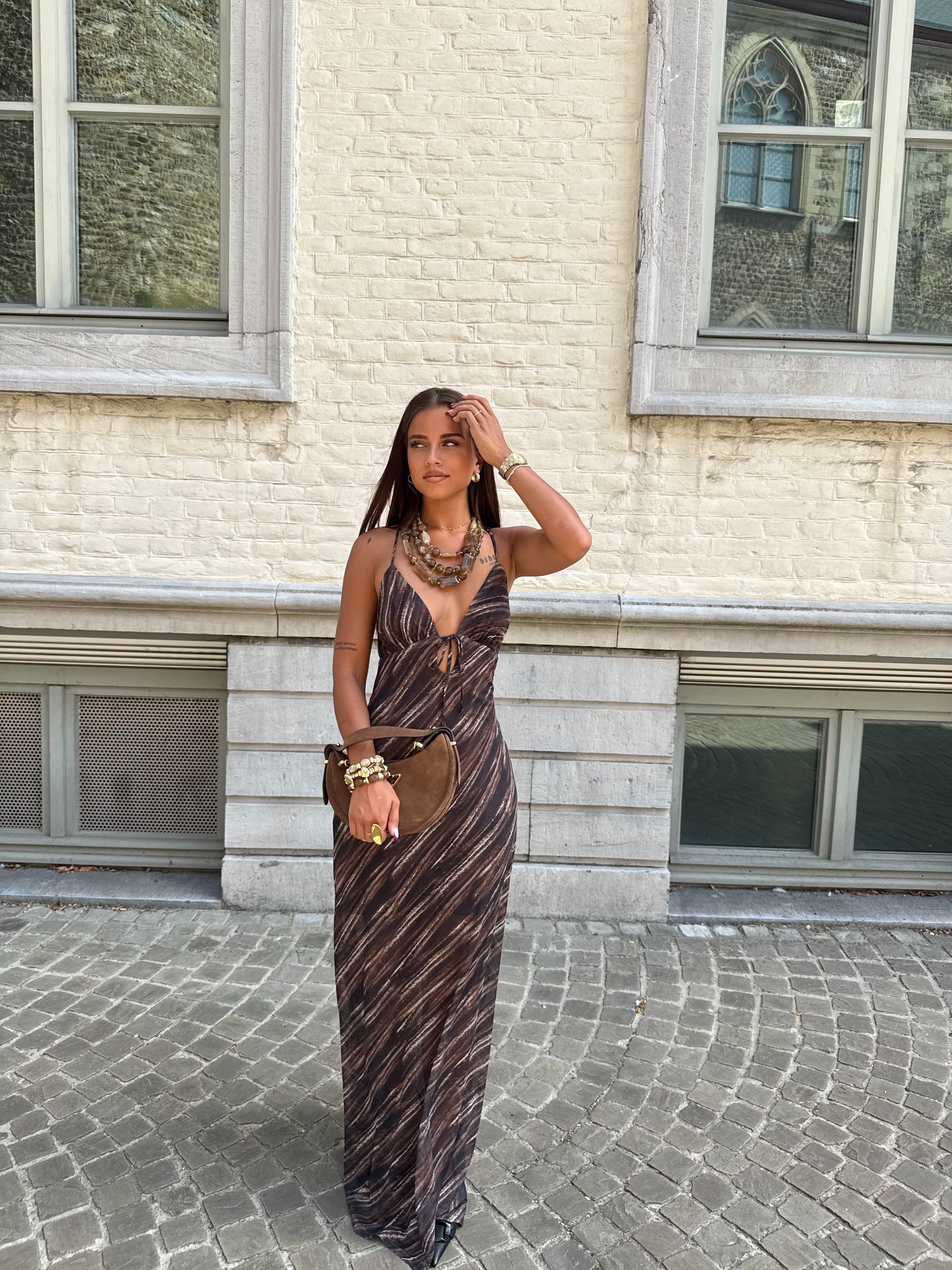 Robe lesh marron