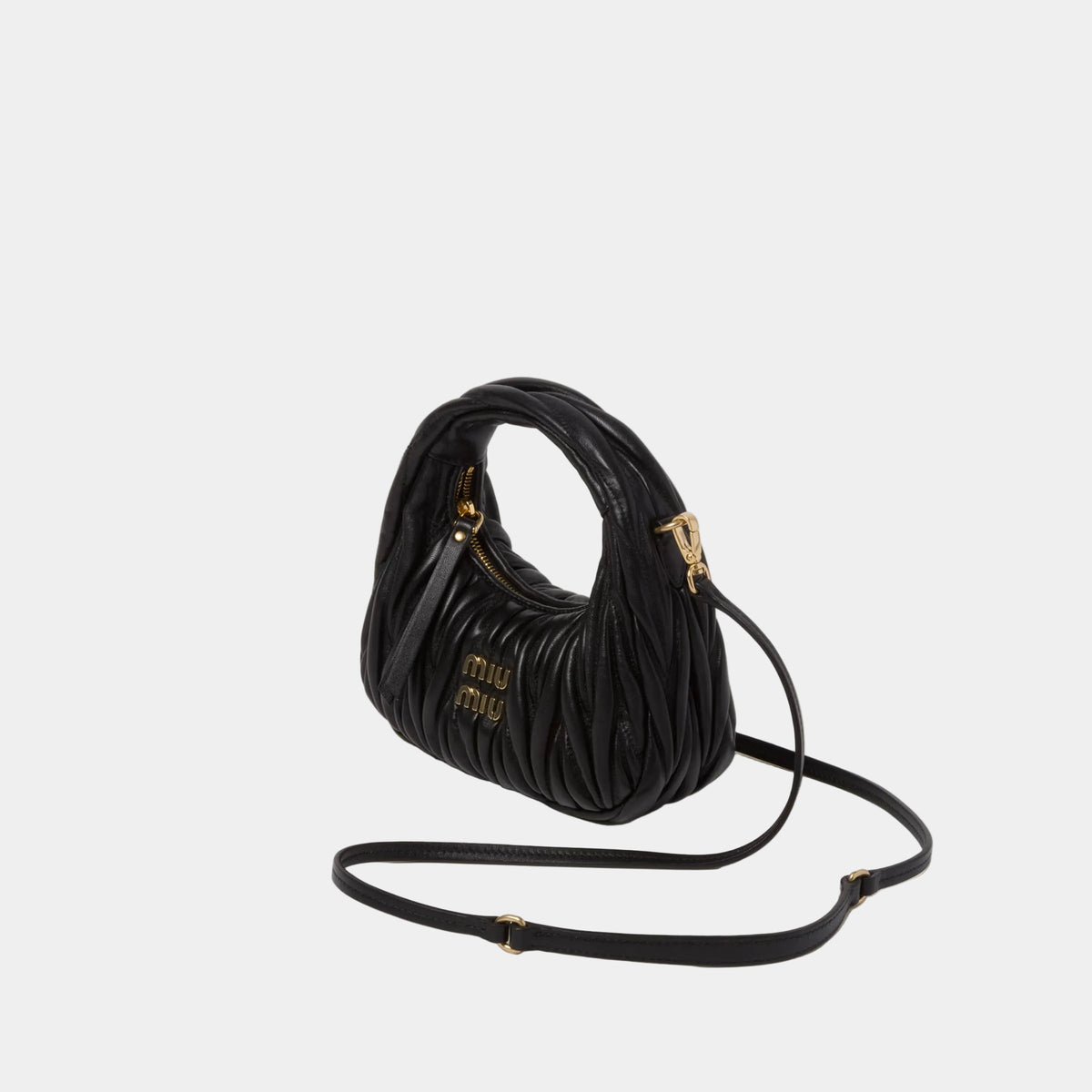 Mini Sac Hobo Wander en Nappa Matelassé